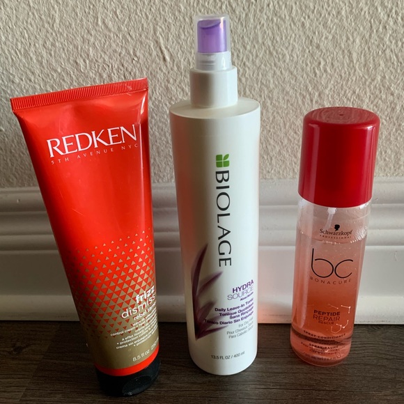3 hair products; Biolage leave-in tonic, Redken and SCHWARZKOPF peptide repair - Picture 1 of 12